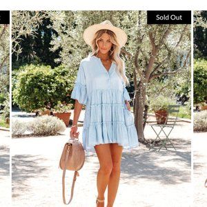 Blue baby doll dress Vici